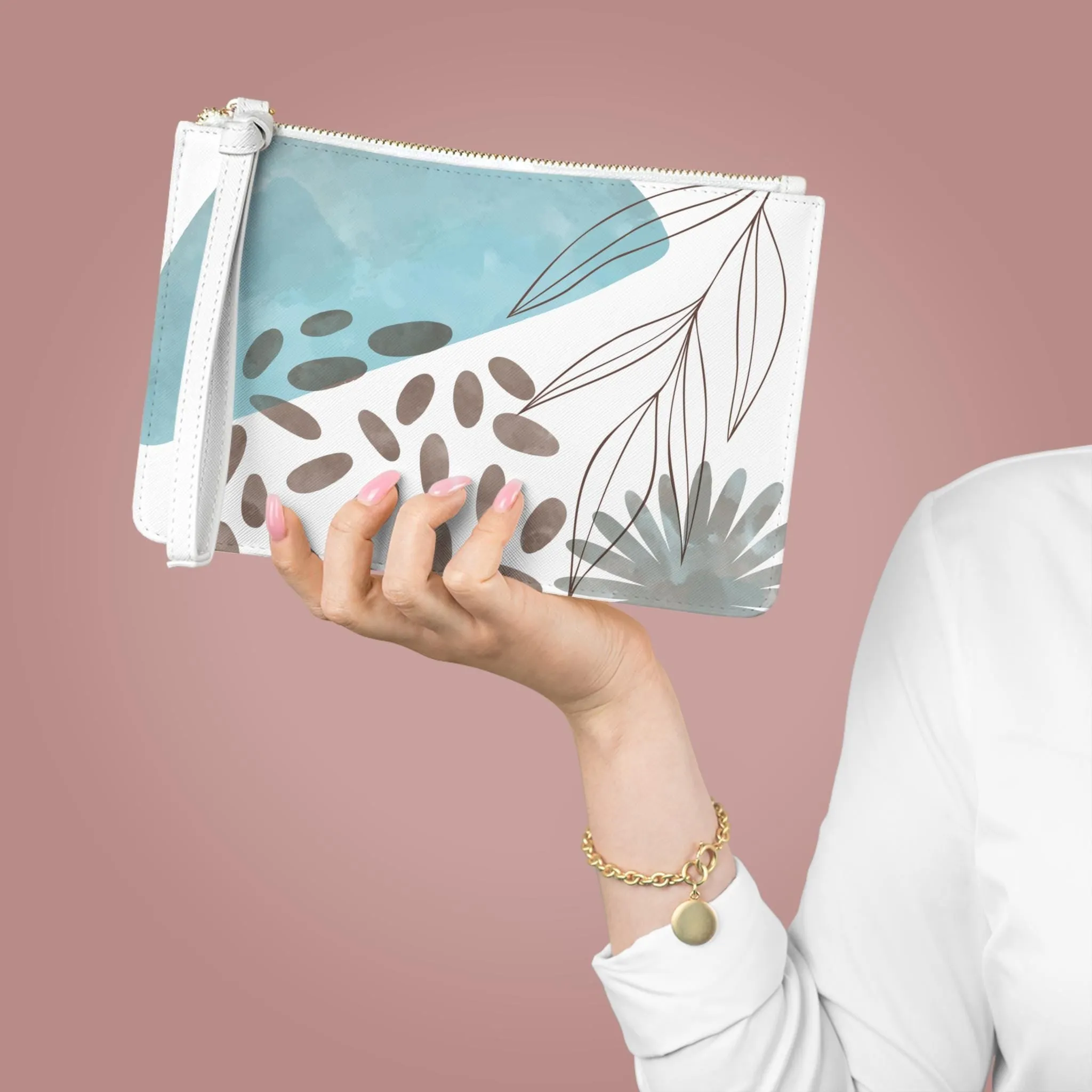 Modern Turquosie Print Minimalist Clutch Bag Stylish Purse for Women Ideal for Events or Everyday Use Perfect Gift, Artistically Designed