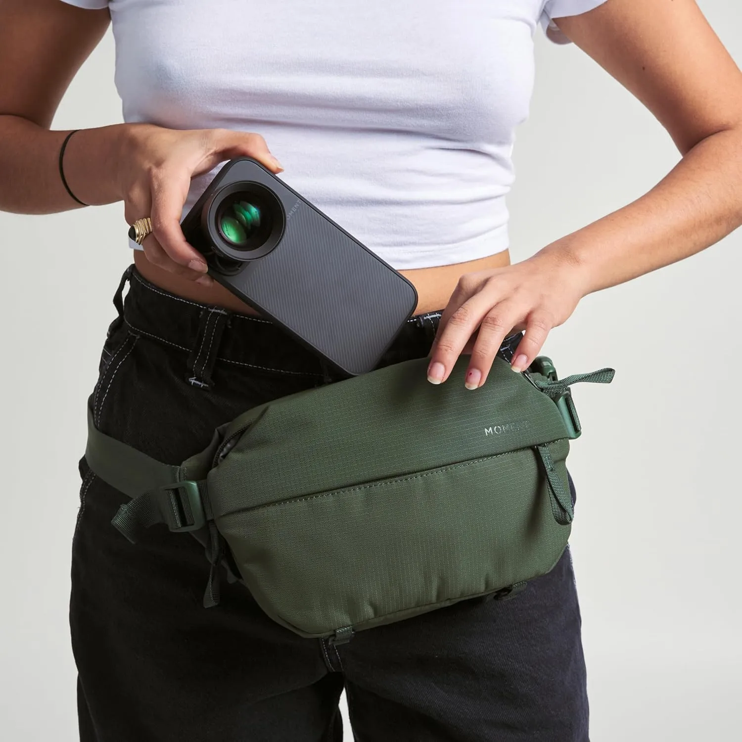 Moment Everything Sling – Water-Resistant Everyday Crossbody Bag | 2L & 4L Sizes (Gen 2, Olive, 2L)