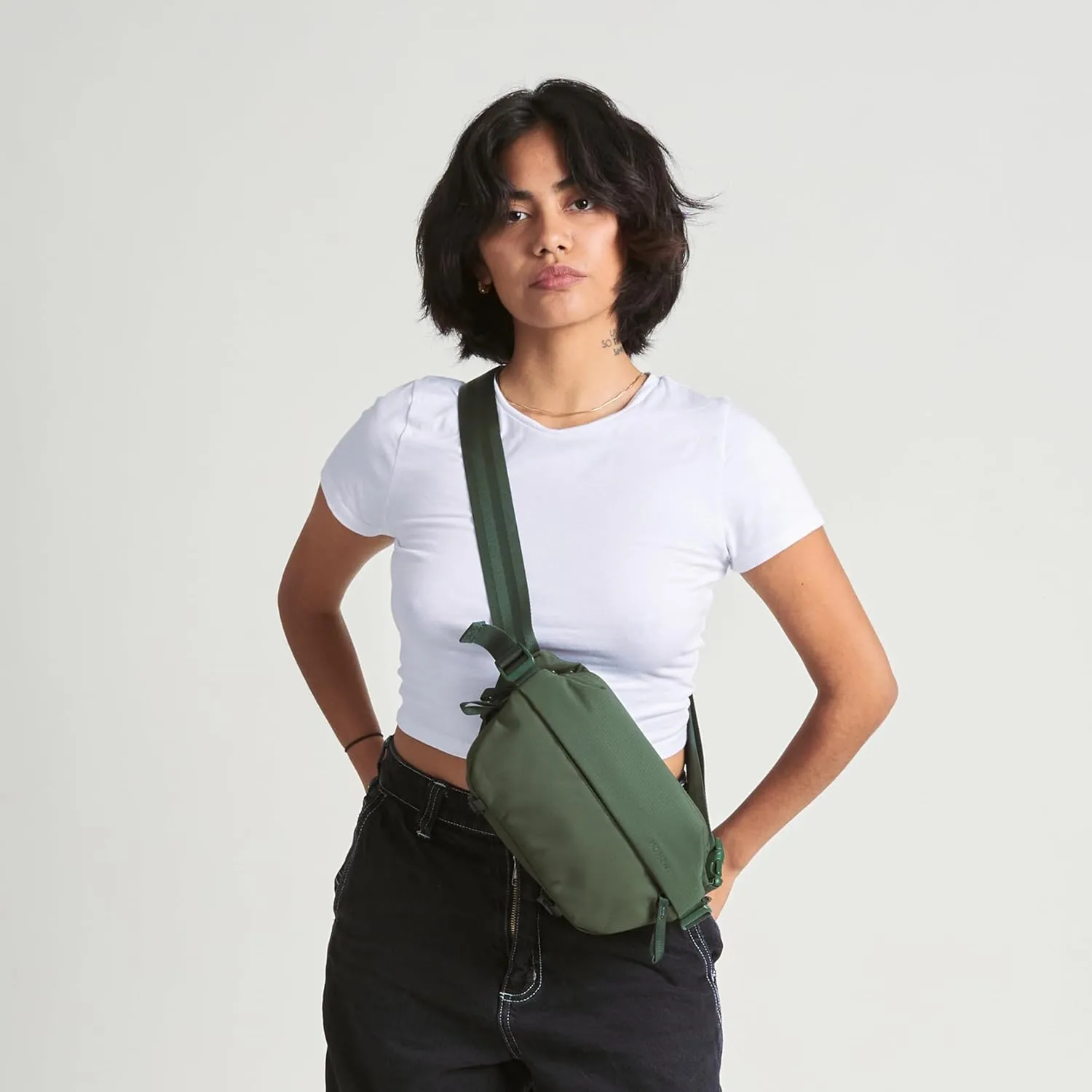 Moment Everything Sling – Water-Resistant Everyday Crossbody Bag | 2L & 4L Sizes (Gen 2, Olive, 2L)