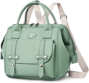 MOMIGO Small Diaper Bag Tote - Diaper Backpack Crossbody Baby Waterproof Multi-Function Mini Smart Diaper Bag (Green)