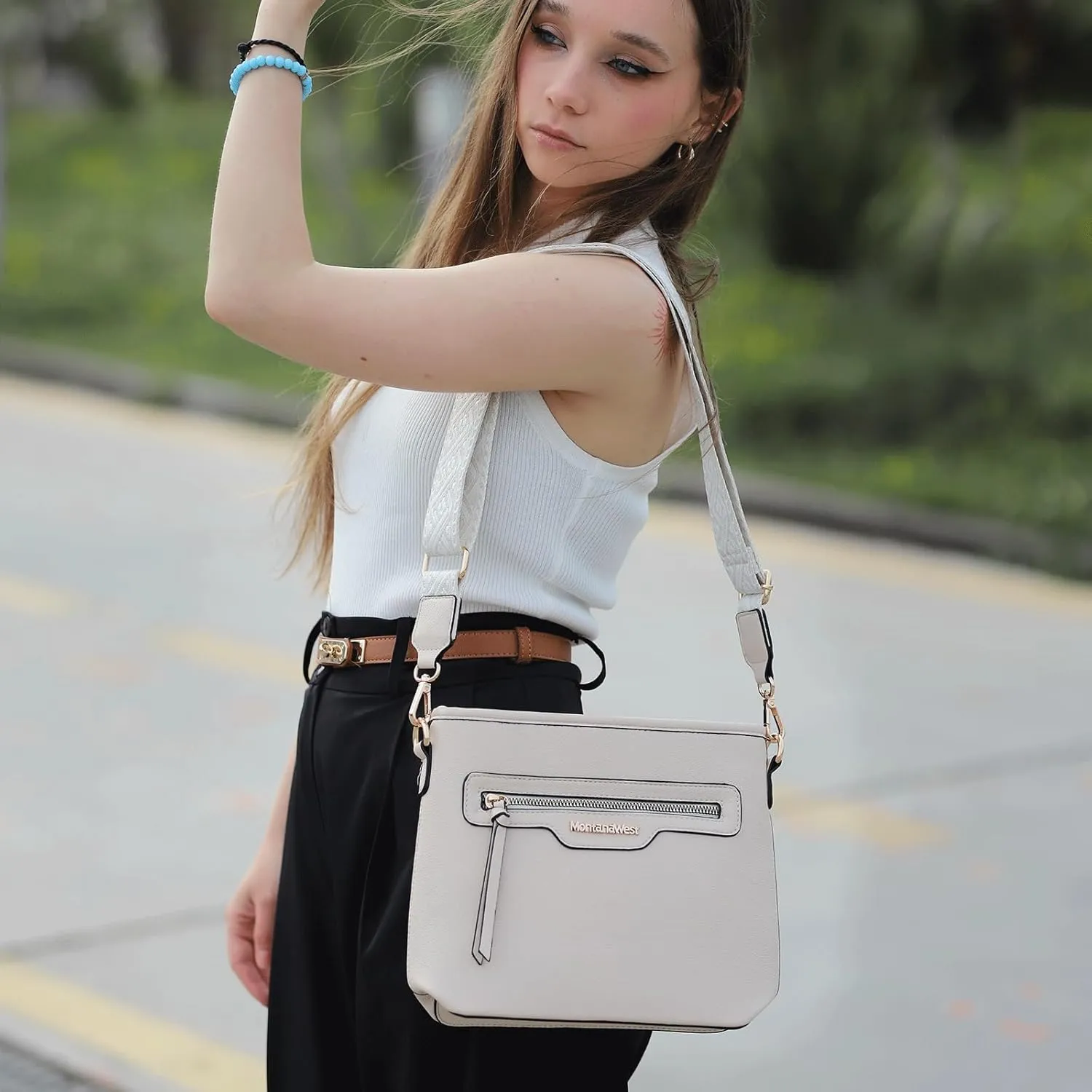 Montana West 2Pcs Handbags Sets for Women Large Tote Bags Cute Crossbody Purses