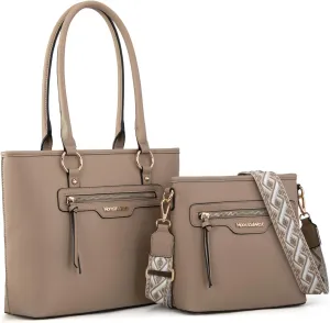 Montana West 2Pcs Handbags Sets for Women Large Tote Bags Cute Crossbody Purses