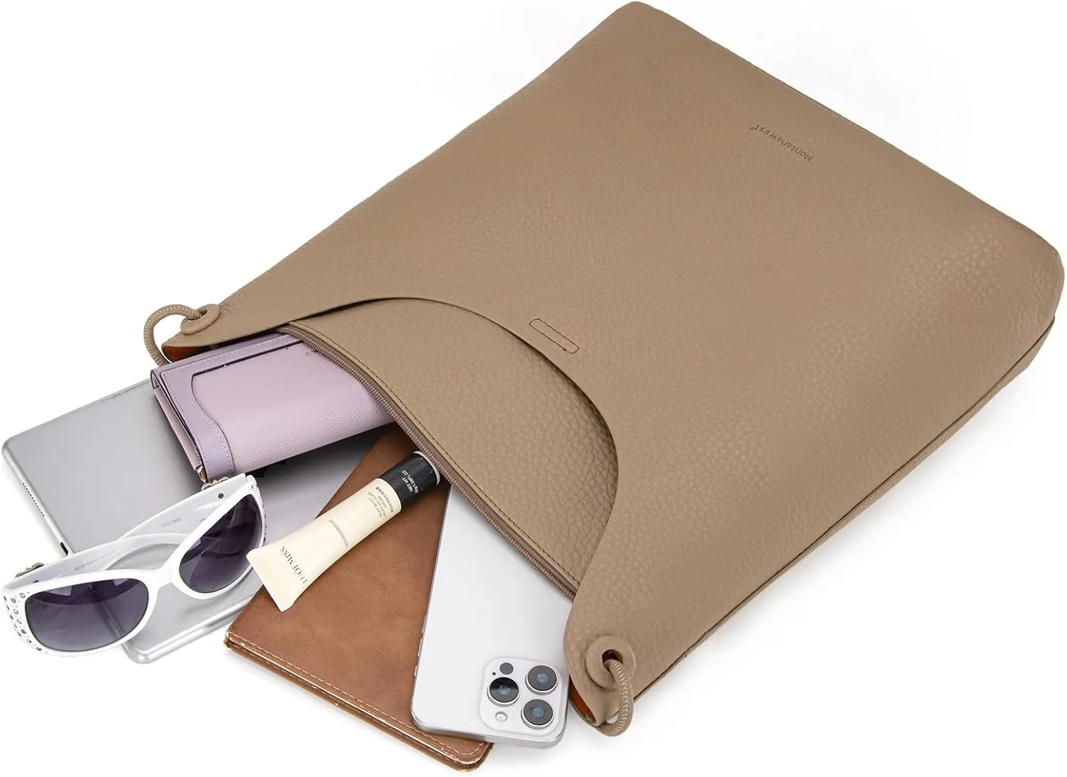 Montana West Hobo Bag for Women Shoulder Purse Handbags with Detachable Makeup Bag