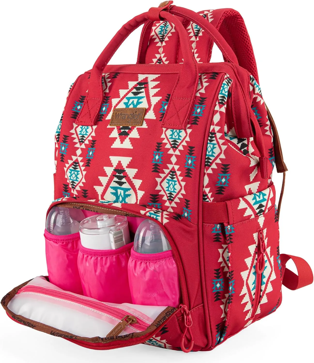 Montana West Wrangler Callie Diaper Bag Backpack with Stroller Straps Multifunction Baby Travel Bag WG2204-9110BDY