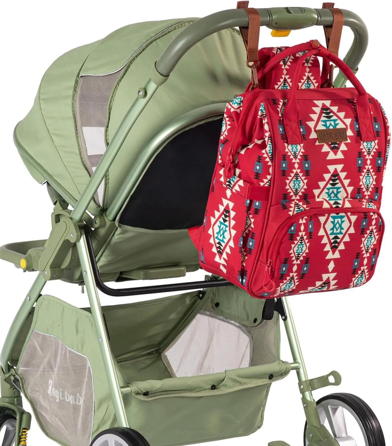 Montana West Wrangler Callie Diaper Bag Backpack with Stroller Straps Multifunction Baby Travel Bag WG2204-9110BDY