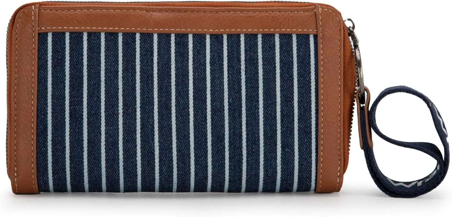 Montana West X Wrangler Classic Logo Wallets Wristlet Purse for Women Vintage Boho Ladies Wallet Coin Purse Two-Tone Credit Card Holder