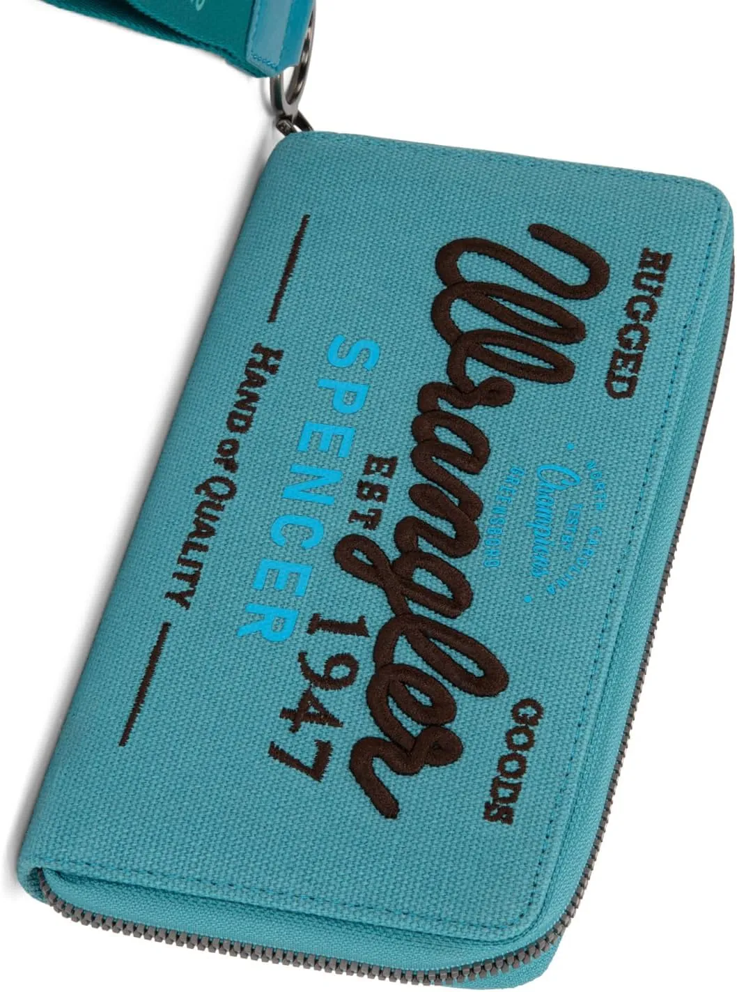 Montana West X Wrangler Wristlet Wallets for Women Classic Retro Wallet Purse Bifold Credit Card Wallets for Women Oversized Logo Clutch Wristlet