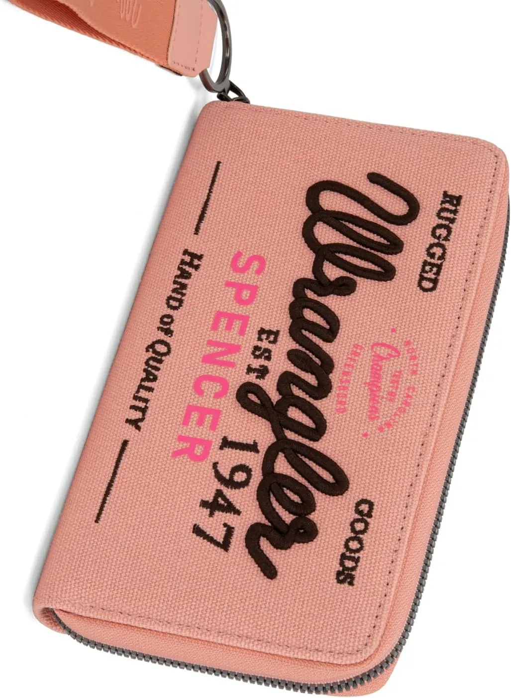 Montana West X Wrangler Wristlet Wallets for Women Classic Retro Wallet Purse Bifold Credit Card Wallets for Women Oversized Logo Clutch Wristlet