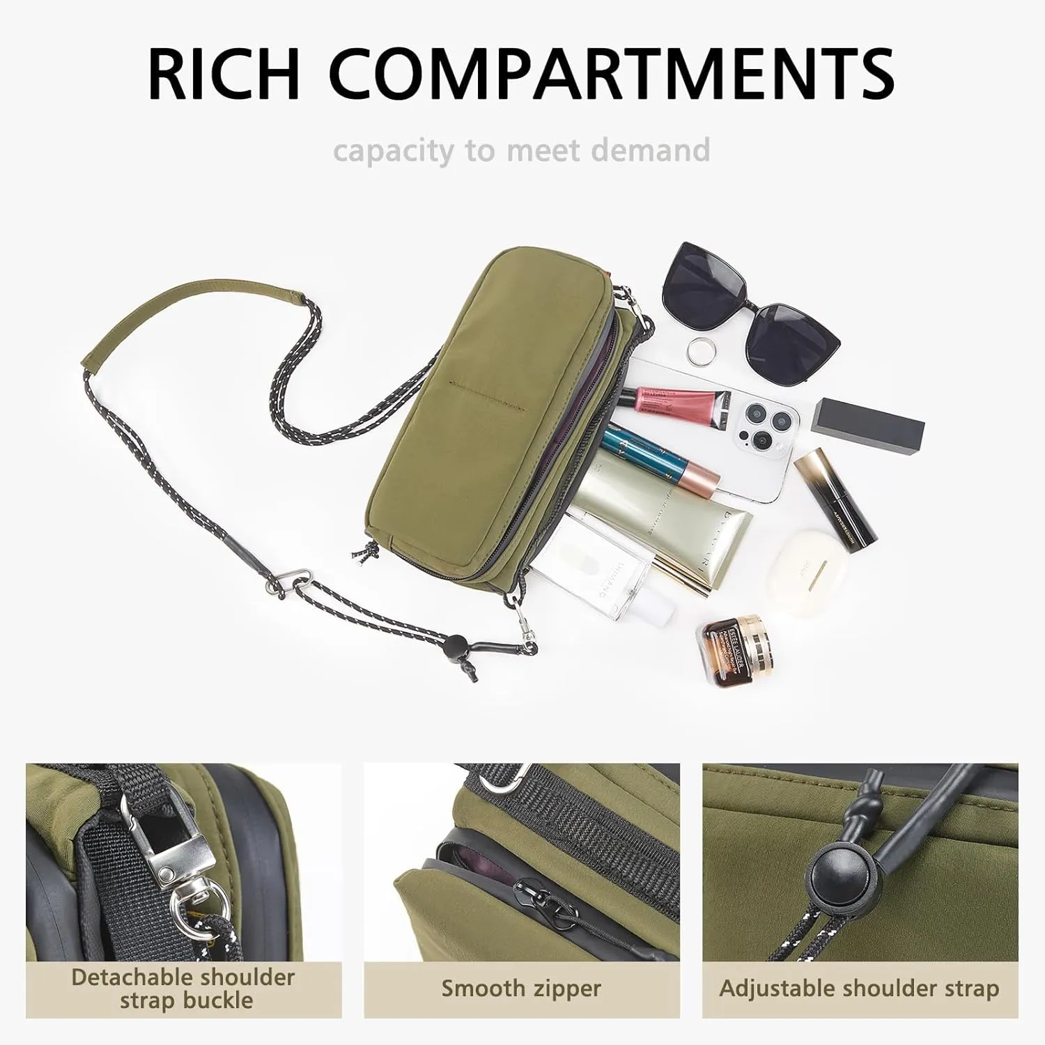 Mootime Crossbody Bags for Women Travel Purses and Handbags with Adjustable Strap Women's Shoulder Handbags