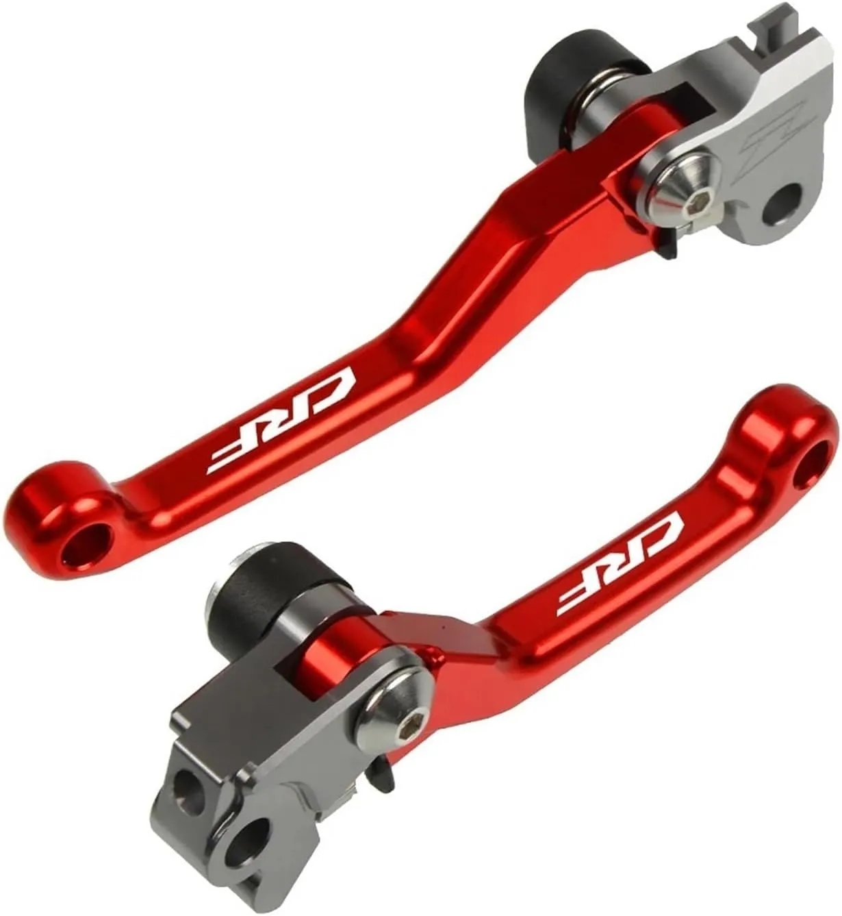 Motorcycle Clutch Brake Levers, Clutch Brake Handle for hon&da CRF150F CRF230F 2003-2017 2016 2015 2014 Dirt Bike Motorcycle Pivot Clutch Brake Levers CRF150 CRF230 F CRF 150F 230F(RED)(Silver)