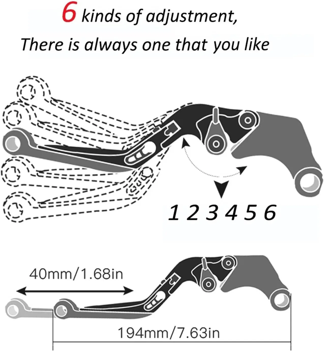Motorcycle Clutch Lever, Clutch Brake Handle for hon&da XR400 XR 400 1996-2004 2003 2002 2001 2000 1999 1998 Pit Dirt Bike Motorcycle Pivot Clutch Brake Levers Handle Grips(RED)(Orange)