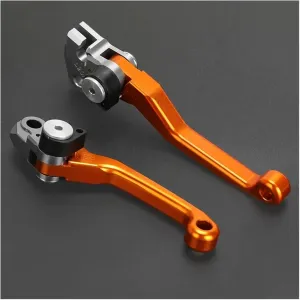 Motorcycle Clutch Lever, Clutch Brake Handle for hon&da XR400 XR 400 1996-2004 2003 2002 2001 2000 1999 1998 Pit Dirt Bike Motorcycle Pivot Clutch Brake Levers Handle Grips(RED)(Orange)