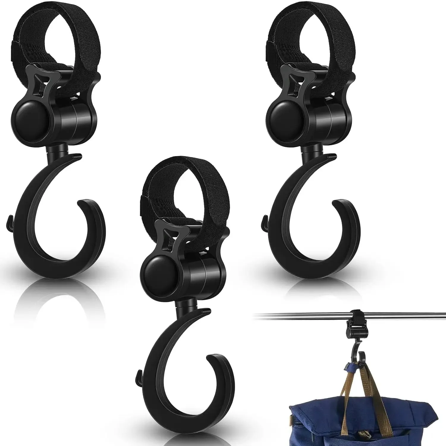 Multi-purpose Hanging Hooks, Baby Stroller Hook For Diaper Bags, Shopping Bags, Car Back Seat Hanger, Wheelchair Hooks