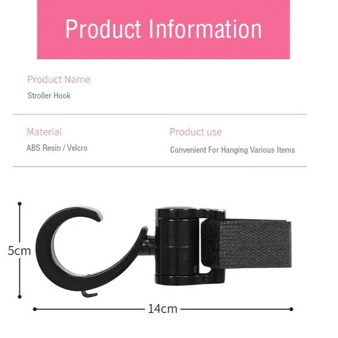Multi-purpose Hanging Hooks, Baby Stroller Hook For Diaper Bags, Shopping Bags, Car Back Seat Hanger, Wheelchair Hooks
