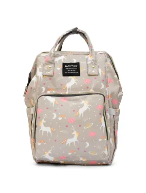 Multi Purpose Unicorn Organizer Backpack Diaper Bag - Off White