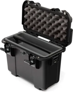 NANUK T30 Top Loader Case for Cameras and Lenses with Lid Stay and Reinforced Metal Padlock Holes, PowerClaw Superior Latching System and Tray and Rigid Divider (Black)