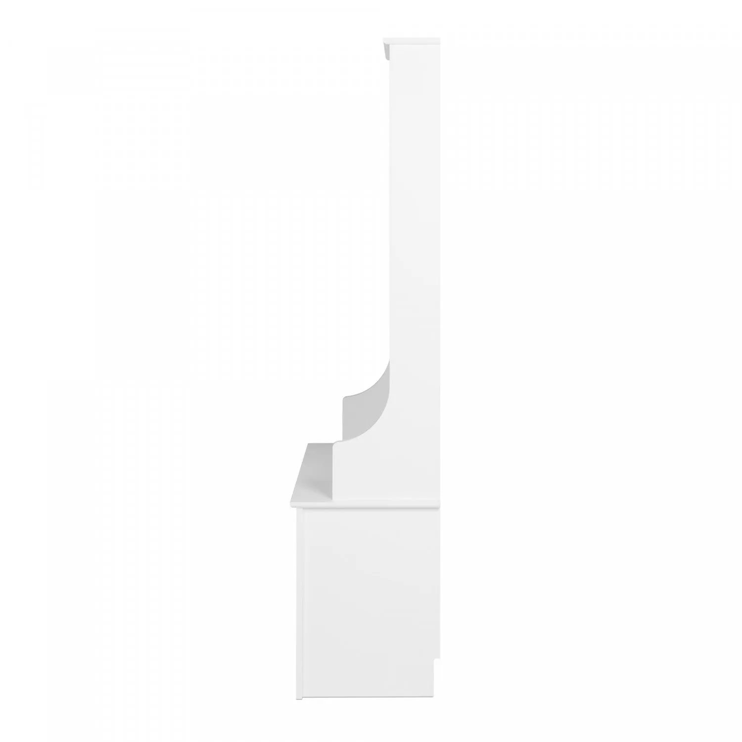 Narrow Hall Tree with Nine Shoe Cubbies - White|Portemanteau étroit avec 9 compartiments à chaussures - blanc