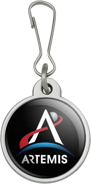 NASA Artemis Moon Logo Jacket Handbag Purse Luggage Backpack Zipper Pull Charm