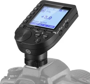 NEEWER Upgraded QPRO-N TTL Wireless Flash Trigger Compatible with Nikon 1/8000s HSS Large Screen Slanted Design 5 Group 9 Customizable Functions for Q4 Q3 Z2 Z1 Z760 NW760 S101-300W PRO/400W PRO