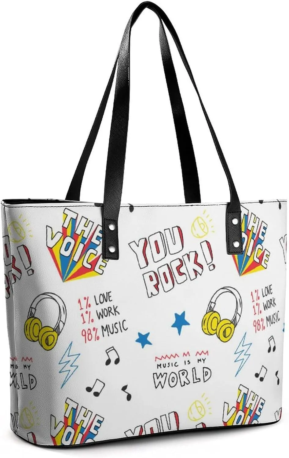 Neon Moon Stars Hobo Handbags With Zipper Large Capacity Satchel Tote Bag Shoulder Bag