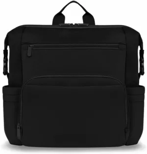 Neoprene Minimalist Backpack - Waterproof, Lightweight with 10 Storage Compartments, 1 Insulated Pocket, Black