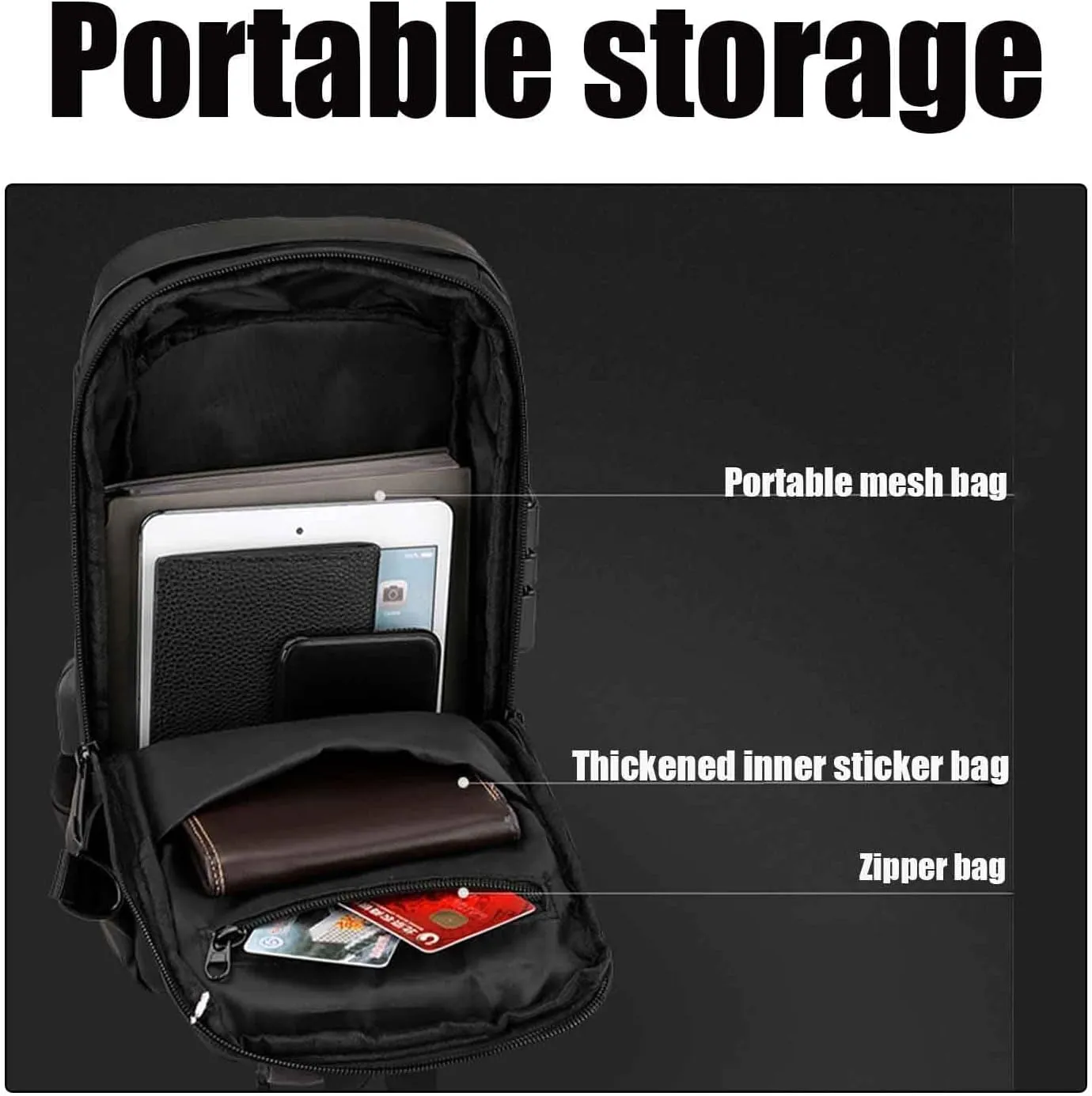 new carbon fiber streamline anti-theft sling bag, Waterproof Shoulder Backpack, Sports Crossbody Bag USB Charging Sport Sling (Gray Brown)