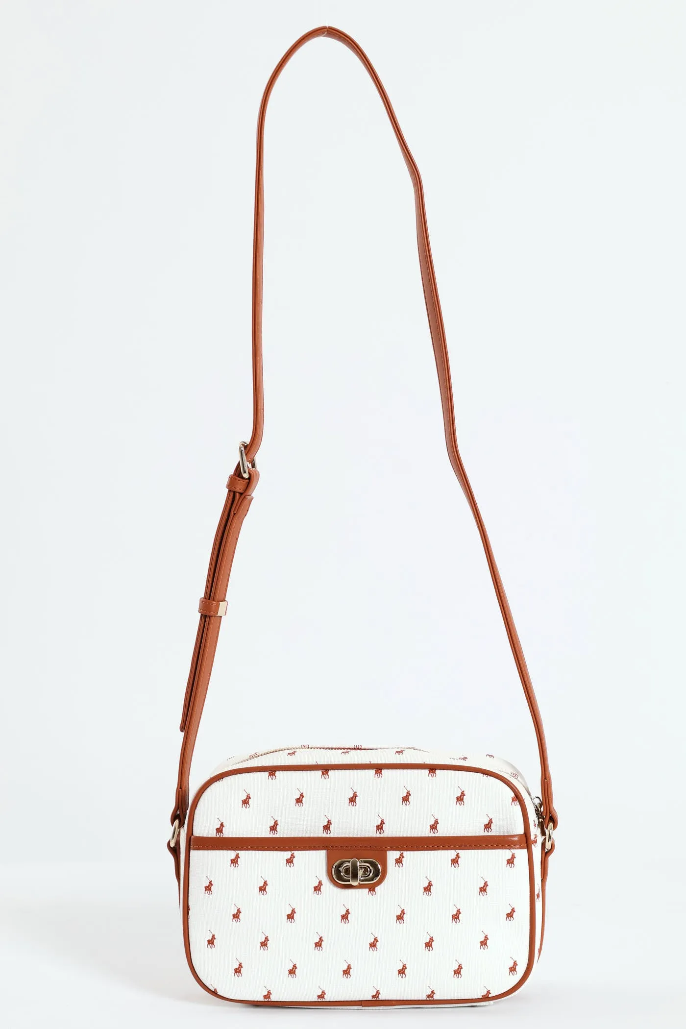 New Iconic Camera Bag With Turn Lock - White