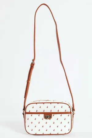 New Iconic Camera Bag With Turn Lock - White