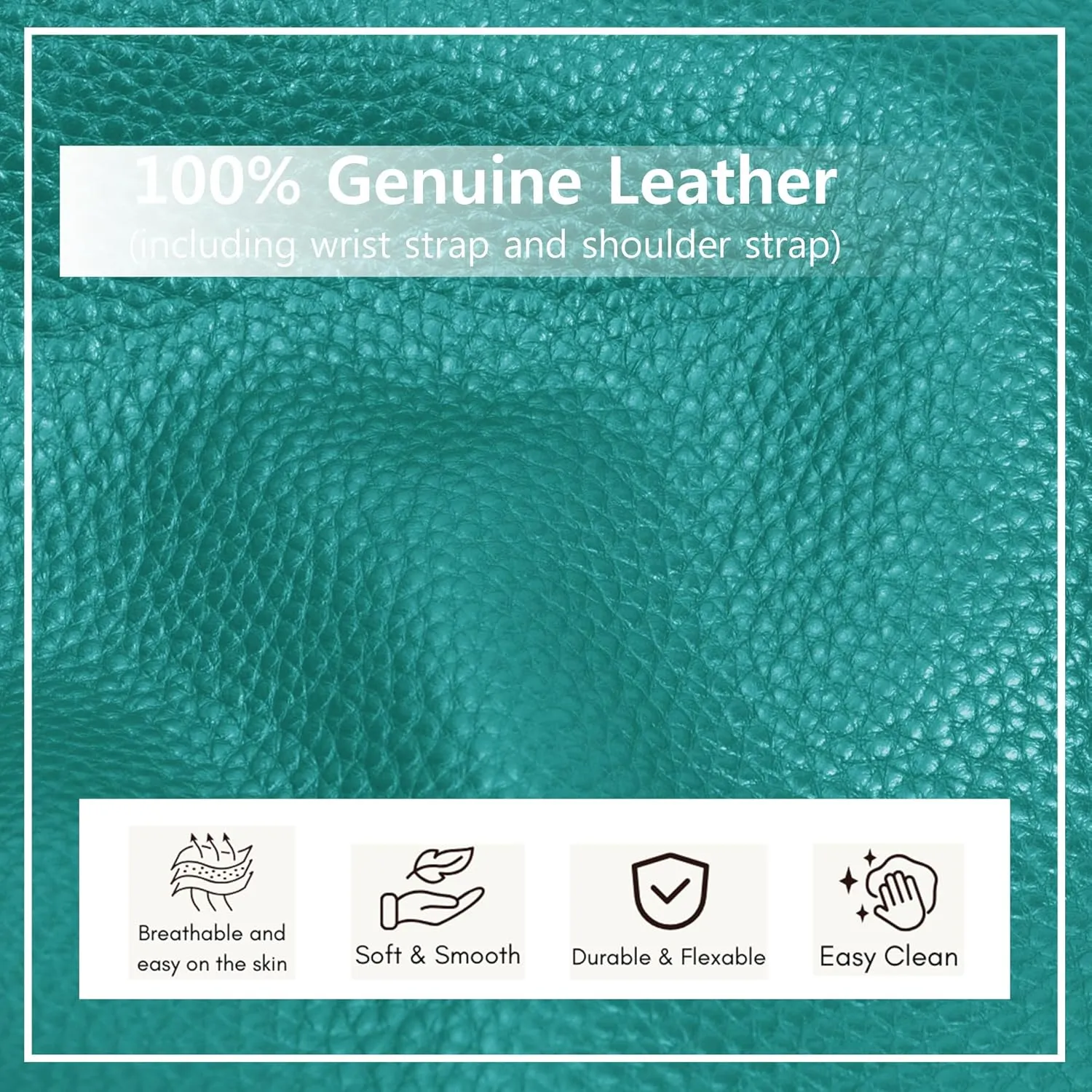 NGIL Women Genuine Leather Crossbody Wristlet, Women's Handbag, Chic Shoulder Bag Small Wristlet Wallet, Golden Accent Zipper