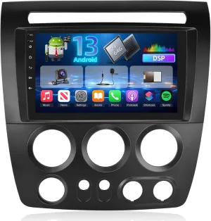 NHOPEEW Android Radio for Hummer H3 2005-2010 - [2 64G] 9 inch HD Touchscreen Aftermarket Stereo with Wireless Carplay and Android Auto, Mirror Link, WiFi, GPS, DSP, SWC   Canbus   Rearview Camera