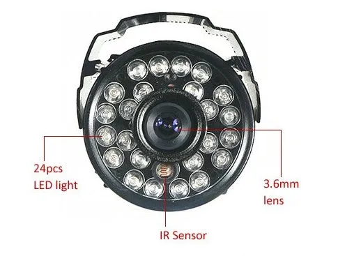 Night Vision Security Camera - 1000TVL CMOS Monitoring for Home & Business