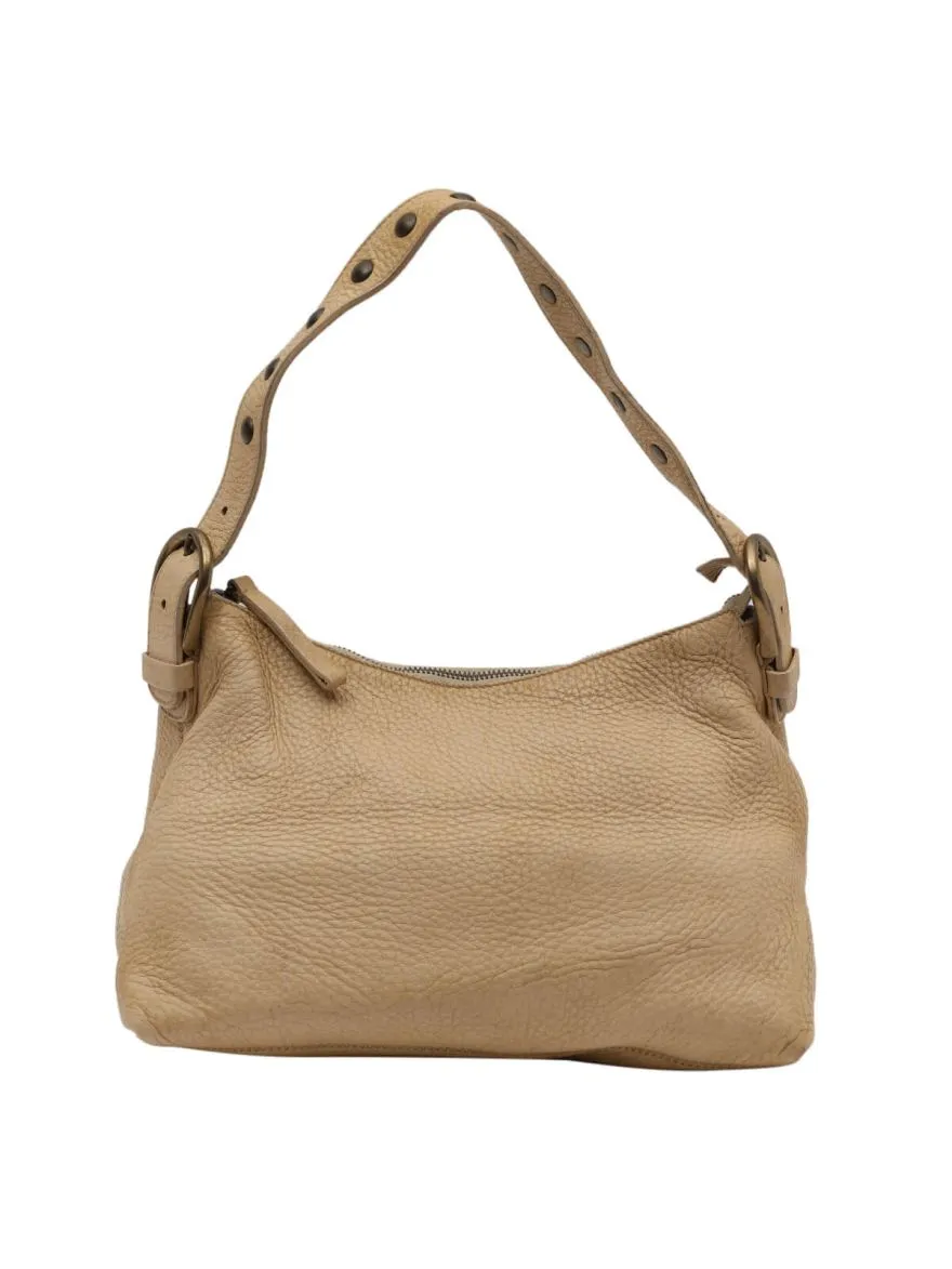 Nude Leather Shoulder Bag