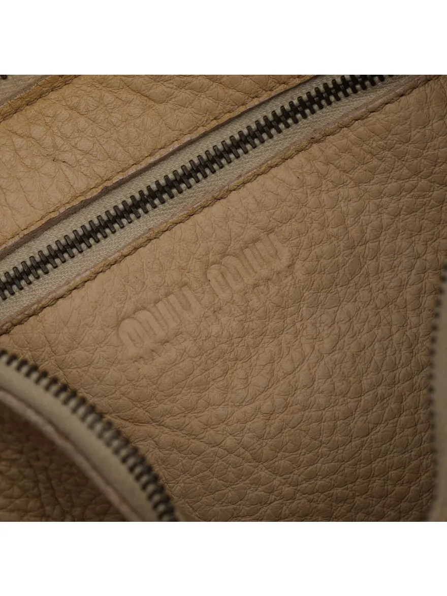 Nude Leather Shoulder Bag