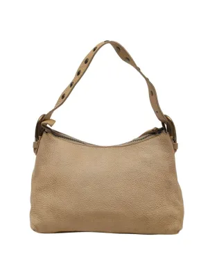 Nude Leather Shoulder Bag