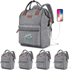 Nurse Gifts for Women - Nurse Backpack/ 15.6 Inch Laptop Backpack, Customizable Nursing Bags for Nurses Work Home Health Clinical Bag, Wide-open Anti-Theft Nurse Computer Bag with USB Charging Port