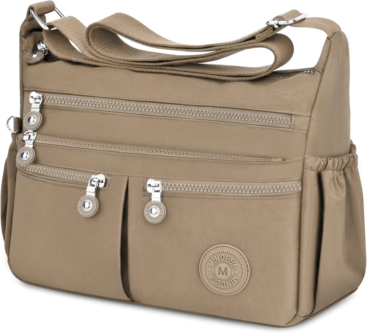 Nylon Crossbody Bags for Women Waterproof Lightweight Large Travel Purses Multi-Pocket Pocketbooks Shoulder Bag