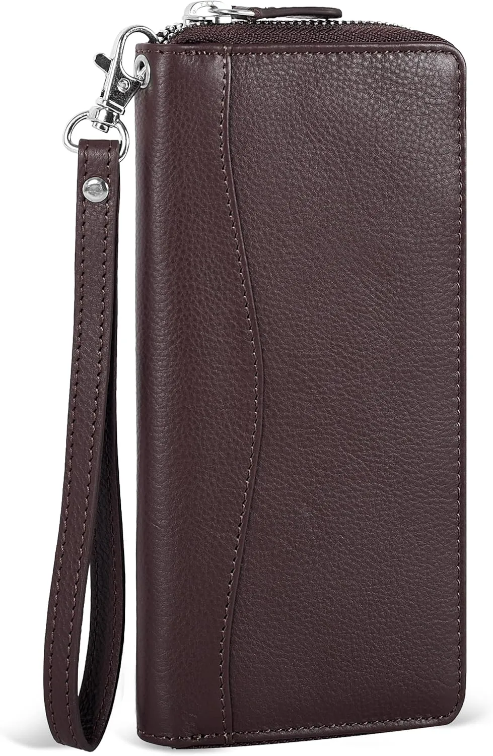 Oak Leathers Ladies Wallet for Women - RFID Womens Wallet Clutch with 8 Credit Card Holder, Coin Pocket, Gift for Women’s Brown Purse