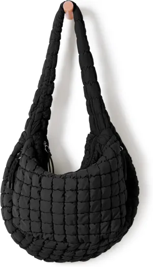 ODODOS Quilted Carryall Tote Bag for Women Crossbody Large Hobo Lightweight Padding Shoulder Bag