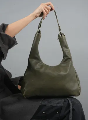 Olive Leather Hobo