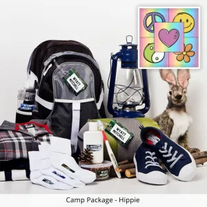 Oliver's Labels Camp Package, 151 Durable Personalized Name Labels & Tags (Hippie)
