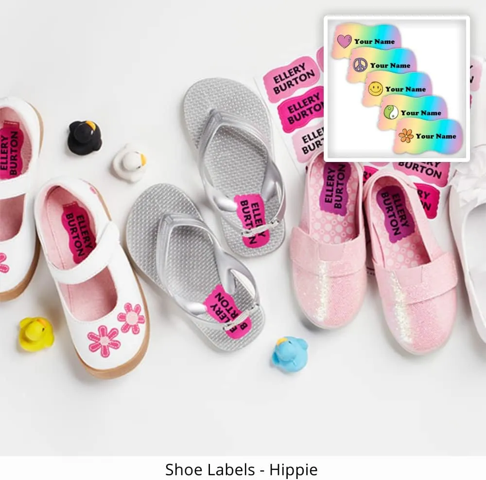 Oliver's Labels Camp Package, 151 Durable Personalized Name Labels & Tags (Hippie)