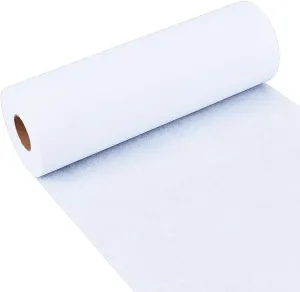 OLYCRAFT Heavy Weight White Iron-On Fusible Interfacing 11.8 Inchx30 Yards Non-Woven Interfacing Iron On Single-Sided Interfacing Non-Woven Apparel Interfacing for Sewing DIY Crafts Supplies