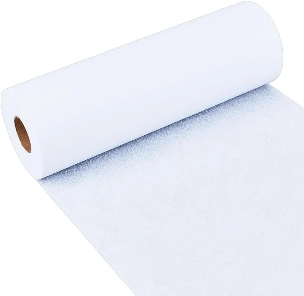 OLYCRAFT Heavy Weight White Iron-On Fusible Interfacing 11.8 Inchx30 Yards Non-Woven Interfacing Iron On Single-Sided Interfacing Non-Woven Apparel Interfacing for Sewing DIY Crafts Supplies