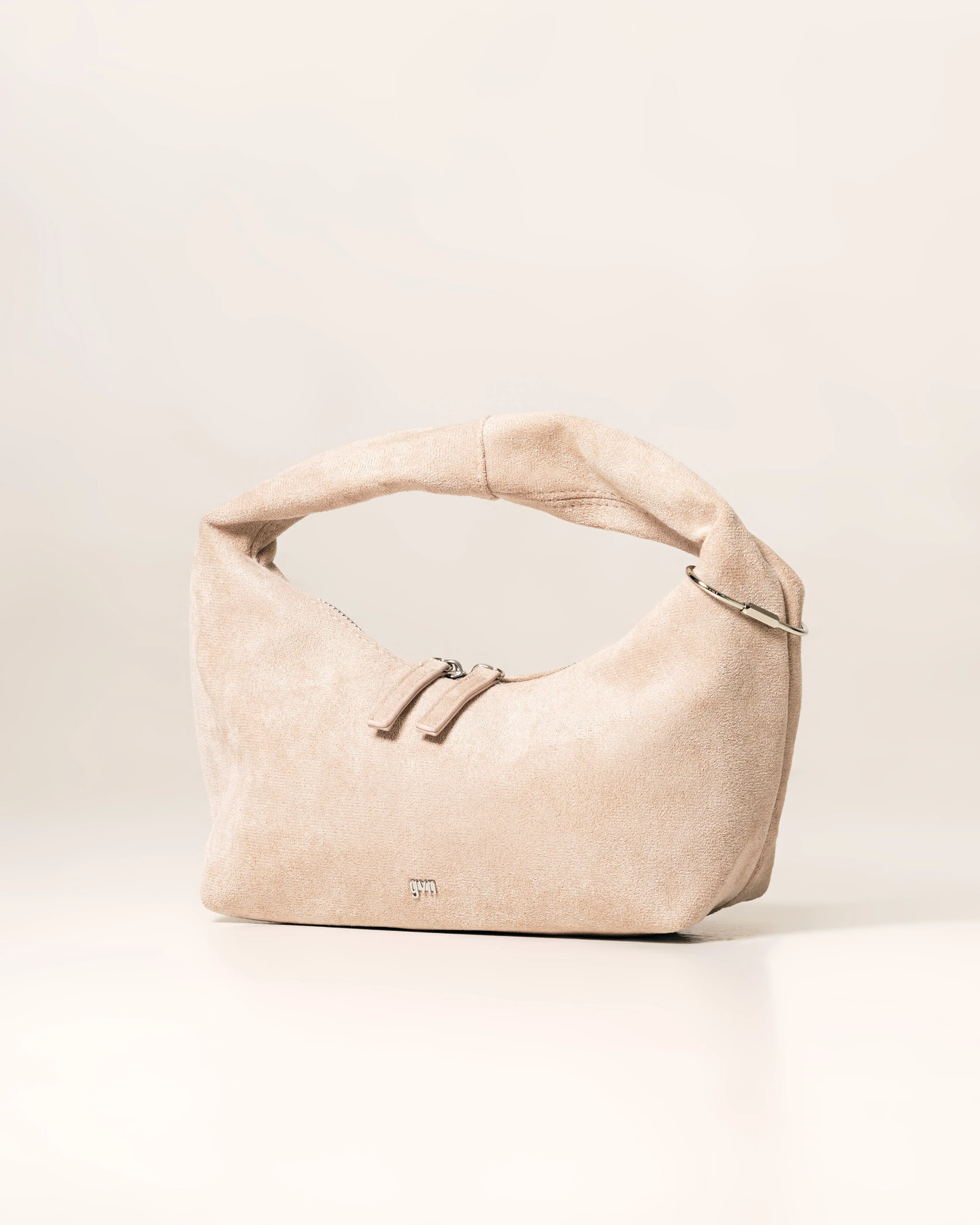 [ON HAND] Midi Hobo Bag in Suede Sand