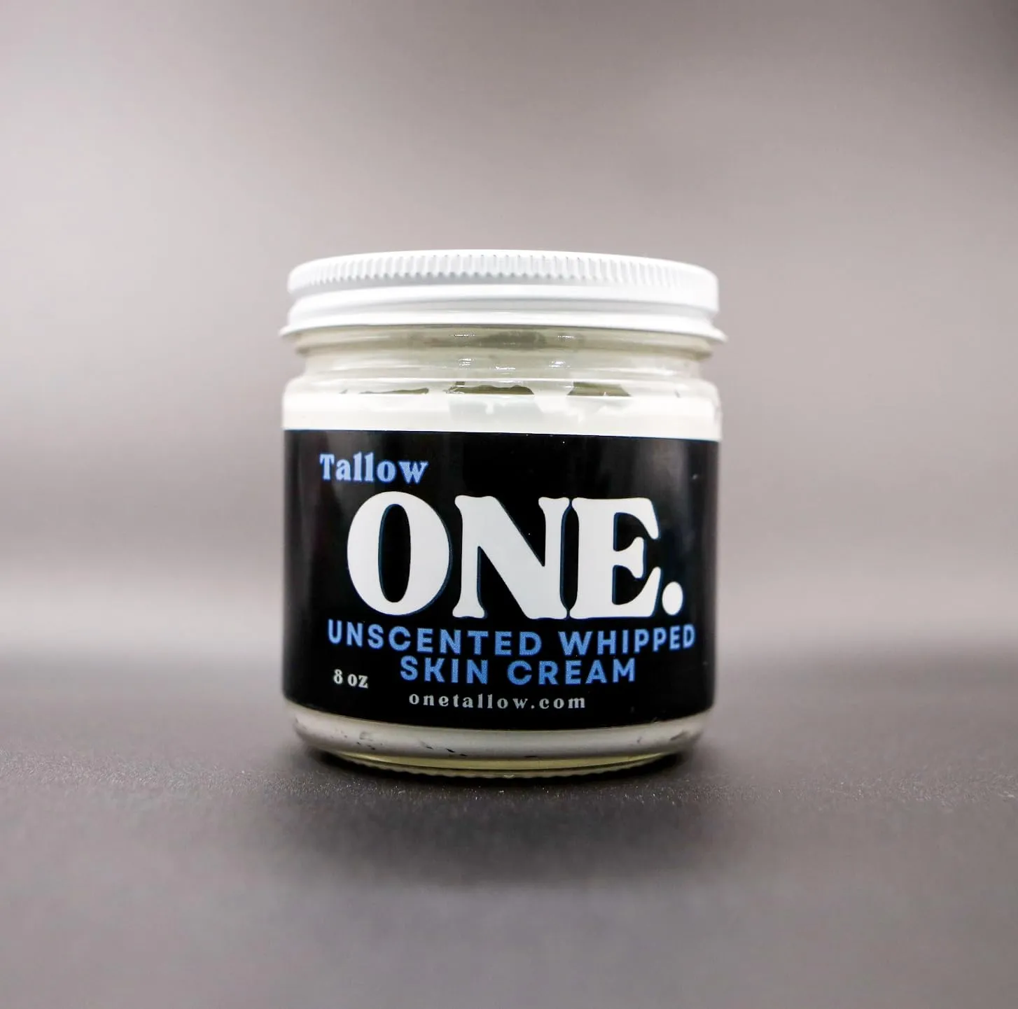 ONE. Whipped Tallow Skin Cream – Unscented Natural Moisturizer for Dry, Sensitive Skin | All-Natural, Non-Toxic, Handmade | Face, Body, Hands, Baby, Diaper Rash, Eczema Relief – 8oz
