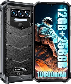 OUKITEL 5G Rugged Smartphone Android 15 - WP55 Pro 48GB 512GB/TF 2TB Rugged Phones Unlocked 2025, 6.6''FHD  108MP 32MP Camera 11000mAh Rugged Cell Phone, IP68/IP69K/NFC/Dual SIM/OTG Waterproof Phone
