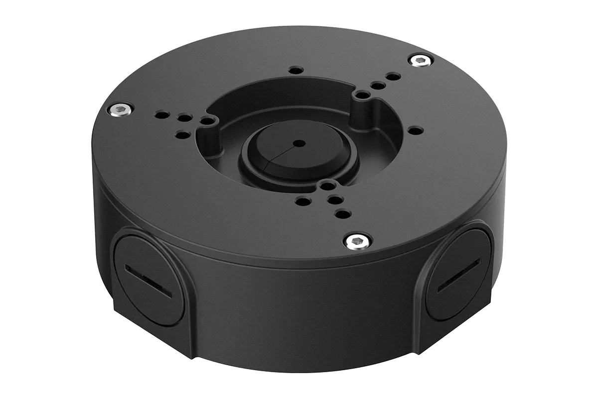 Outdoor Round Junction Box for 3 Screw Base Cameras (Metal)
