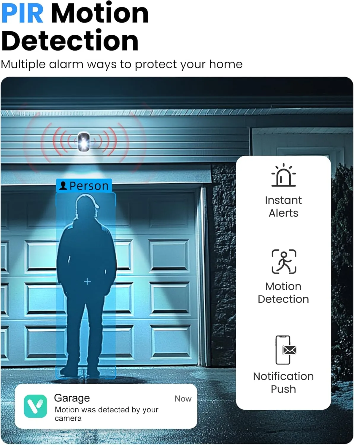 Outdoor Security Camera Wireless, 2K Battery Powered WiFi Cameras for Home Security with AI Motion Detection, Color Night Vision, Siren Alarm, 2-Way Talk, IP66 Waterproof, Cloud/SD Storage (4 Pack)