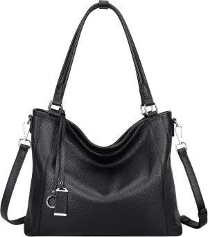 Over Earth Genuine Leather Purses for Women Casual Hobo Shoulder Handbags Large Crossbody Bags