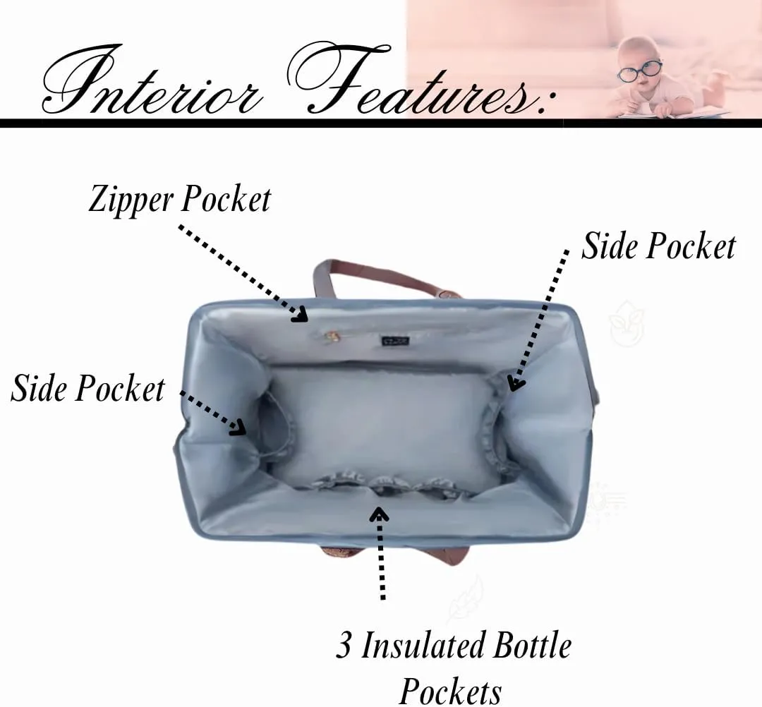 Oversized Mommy Diaper Bag - Travel & Hospital Bag for Baby